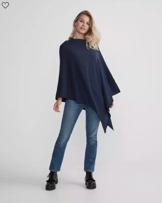 HOLEBROOK SOFIE PONCHO NAVY