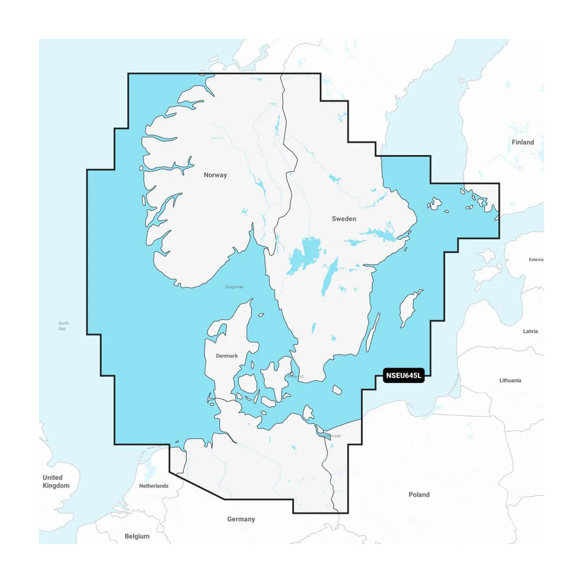GARMIN NAVIONICS+ EU645L SKAGERAK & KATTEGAT