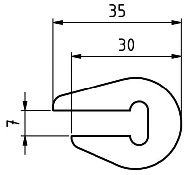 RELINGSLIST RL9 8M SVART