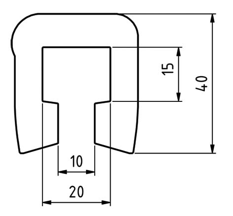 RELINGSLIST RL28 8M SVART