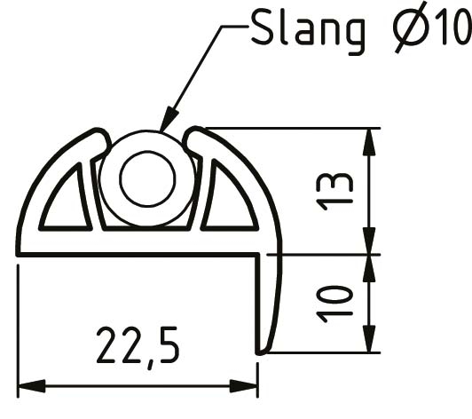RELINGSLIST RL41 8M SVART