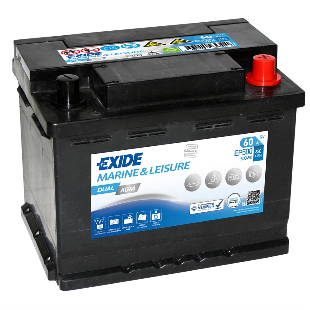 BATTERI EXIDE DUAL AGM 60Ah