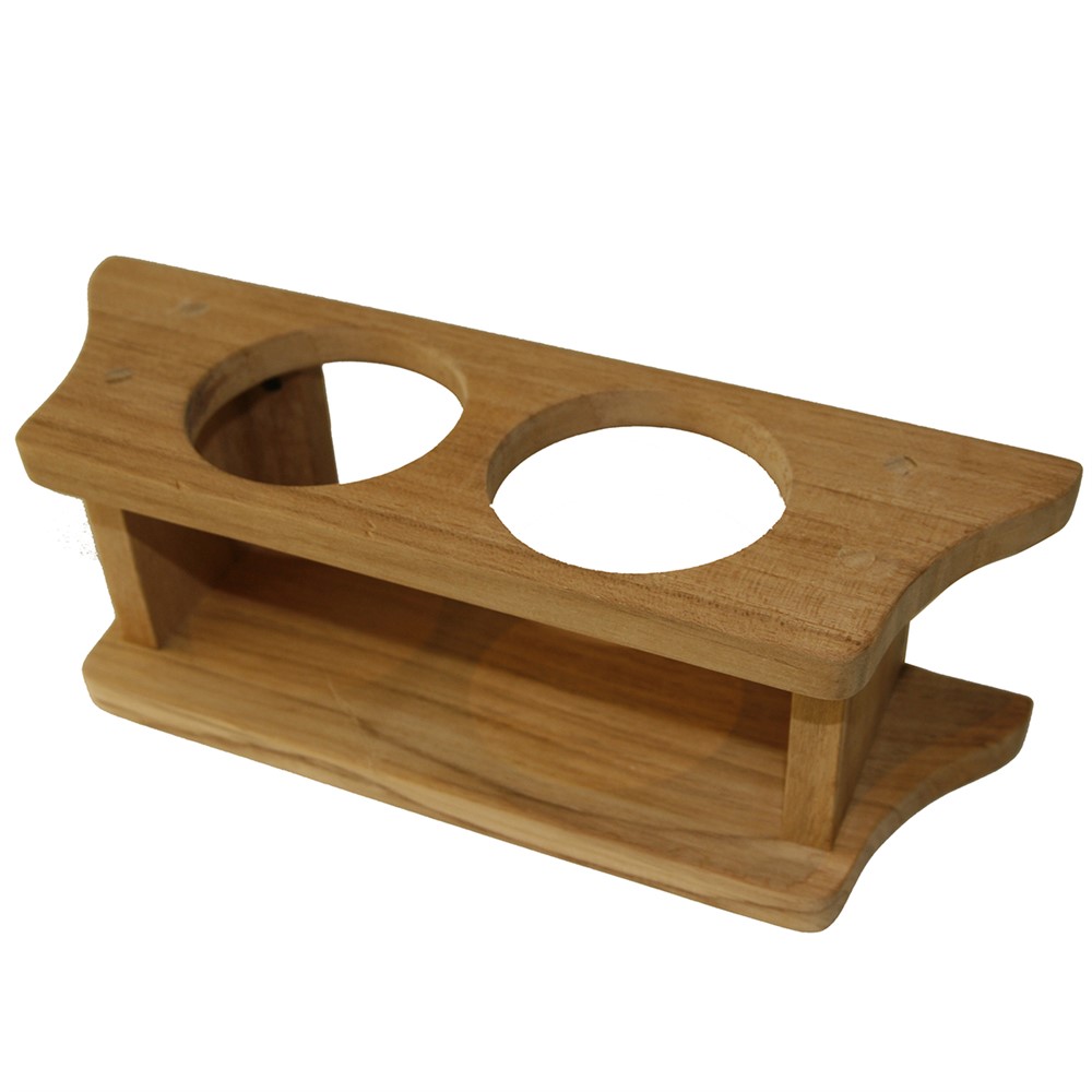 GLASHÅLLARE 2 GLAS TEAK