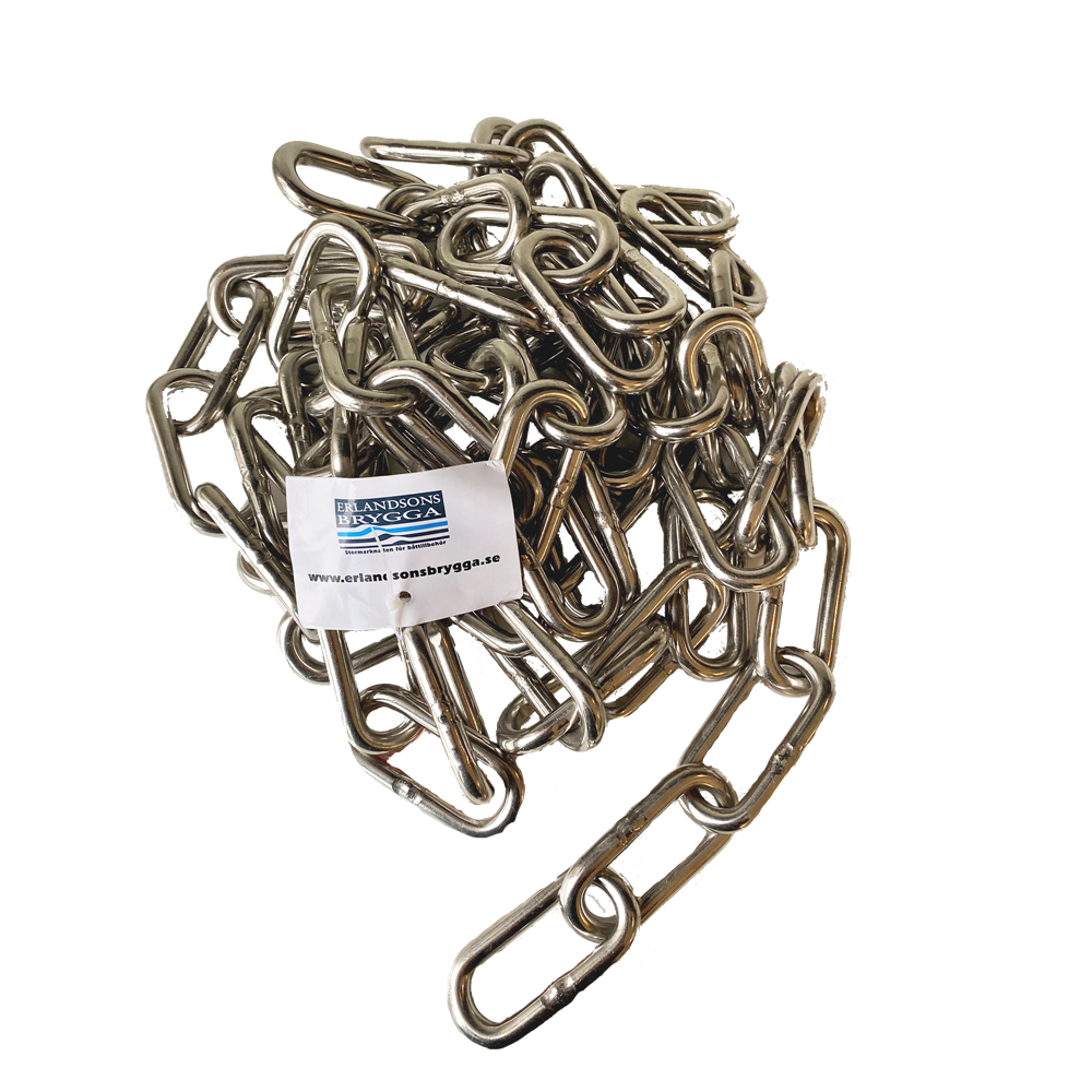 ROSTFRI KÄTTING 4M/10MM DIN 763