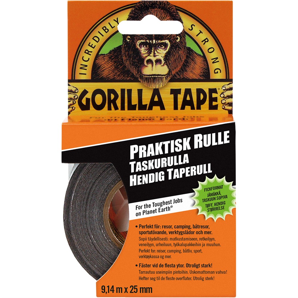 GORILLA TEJP 9.14X25MM SVART