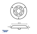 UNDERVATTEN BELYSNING BÅTSYSTEM AQUA LIGHT BLÅ 16W IP68