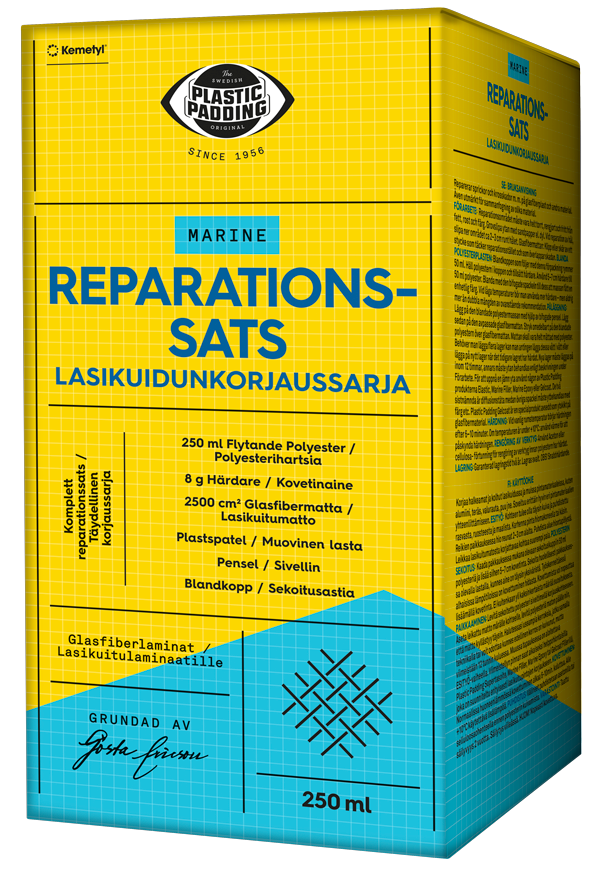 PLASTIC PADDING REPARATIONSSATS FÖR BÅTAR