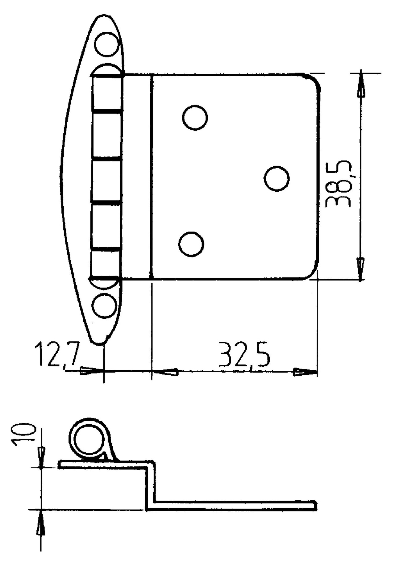 GÅNGJÄRN MÄSSING JALUSIDÖ